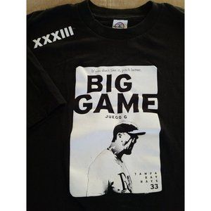 Tampa Bay Rays 33 Big Game Juego G Adult XL Black T Shirt Pitch Better